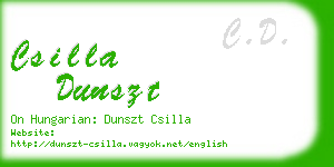 csilla dunszt business card